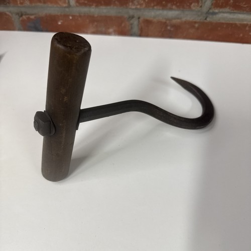 Wood handle iron hay bale - hay,