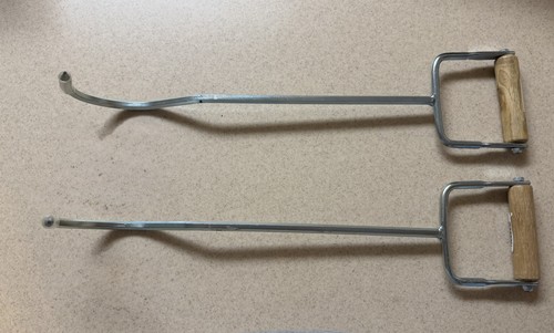 Silver hay hook pair - 18”,