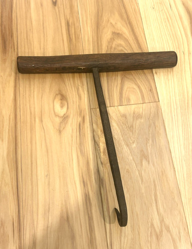 Hand forged hay bale hook - hand,